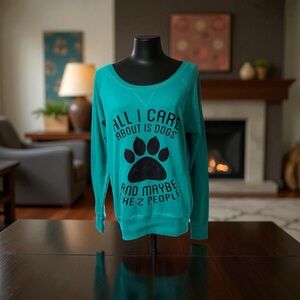 L.A.T Live and Tell Sweatshirt SZ MED Blue‎